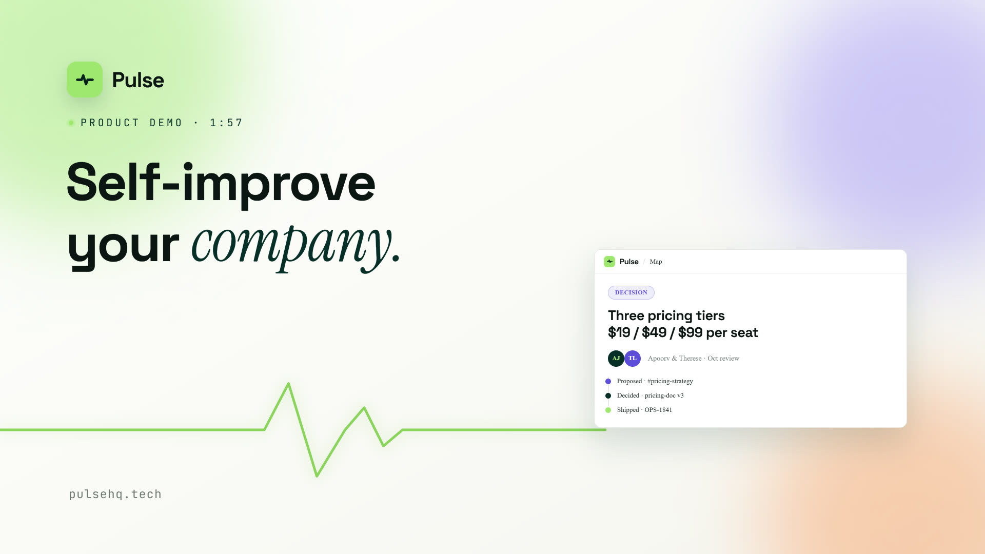 Pulse product demo: Self-improve your company